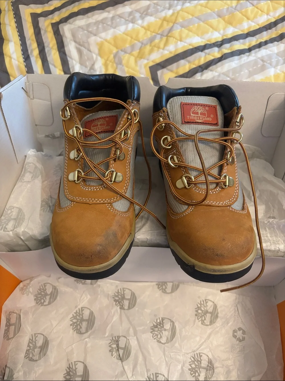 Timberland Kids Wheat and Beige Hiking Boots